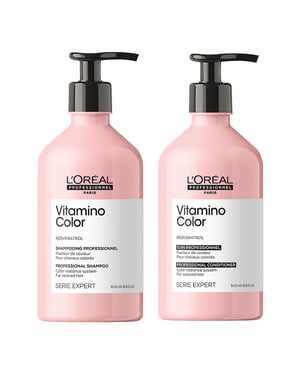 L'oreal Professionnel Vitamino Color Shampoo 500ml & Vitamino Color Conditioner 500ml Duo