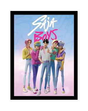 K-Pop Demon Hunters Bild Saja Boys Inramad Affisch (Flerfärgad)