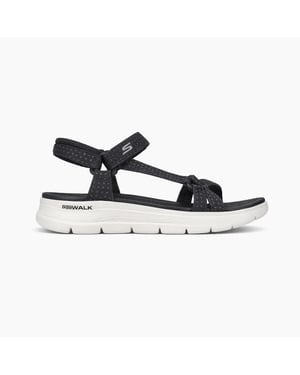 Skechers Go Walk Flex Sandal - Sublime Womens Ankle Strap Sandals Black/white