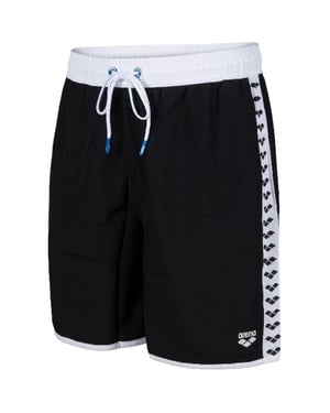 Men's Arena Unisex Bermuda Team Stripe in Black White