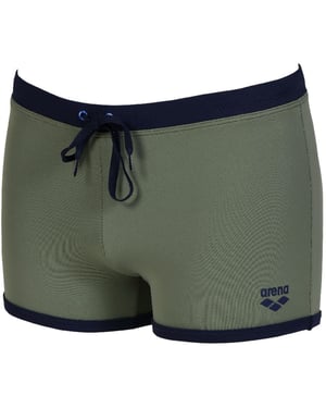Men's Arena Swim Shorts Fundamentals Borders in Army Navy
