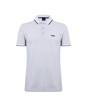 Men's Boss Hbg Paddy Polo Shirt With Contrast Tipping in Lt Pas Grey 053