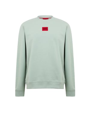 Men's Hugo Diragol Crew Neck Sweatshirt in Pastel Green