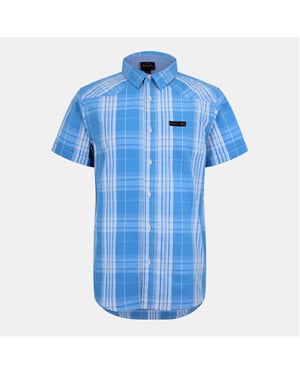 Men's Bench Shirt Ss Mrnto in Blue/White Chk