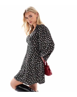 Miss Selfridge Petite mini tea dress in ditsy floral print