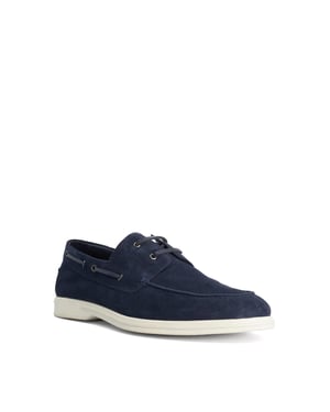 Dune Mens Boldman - Tan Suede Boat Shoes
