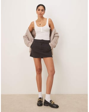 Dickies service mini work skirt with stripes in black