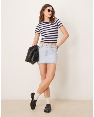 Abercrombie & Fitch denim mini skirt in blue wash