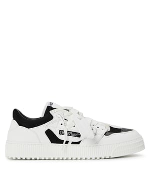 Men's Off White 3.0 Court Low Eye Catching Silhouette Trainers in .White/Black