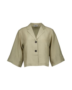 Zenggi Light linen mix cropped shirt blouses x04-1011 646