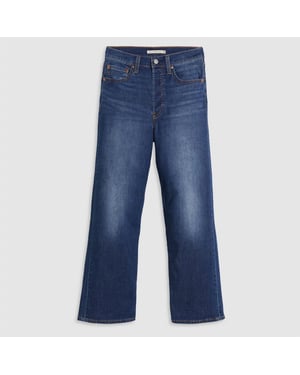 Women's Levis Ribcage High Rise Straight Leg Jeans in Cool Agenda
