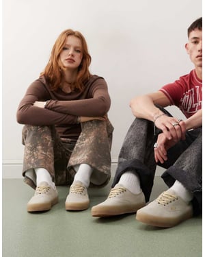 Vans Authentic suede trainers with crepe sole in beige