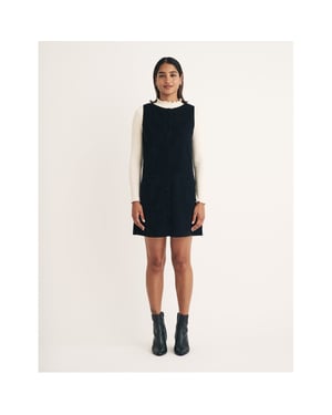 Women's Nobodys Child Ned Crew Neck Mini A-Line Dress in Black