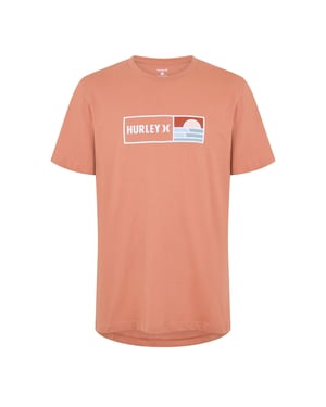 Men's Hurley Box Wves Ss T Sn99 in Red
