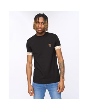 Men's SikSilk Tech T Shirt Sn99 in Black