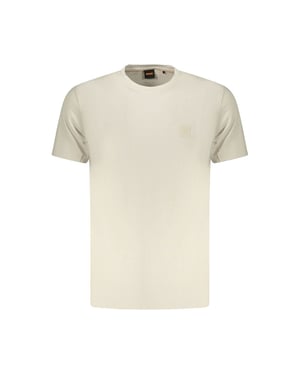 Hugo Boss Beige Cotton Men T-Shirt