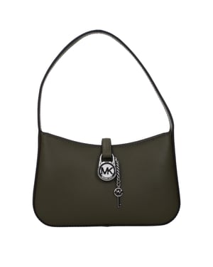 Michael Kors Grön Läderhandväska