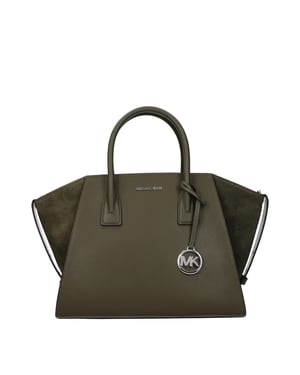 Michael Kors Grön Läderhandväska
