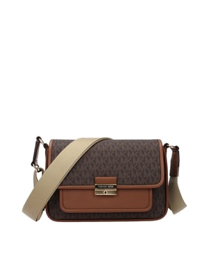 Michael Kors Bruine Stoffen Crossbody Tas