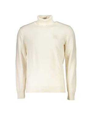 Hugo Boss Vit Bomulls-Halskrage