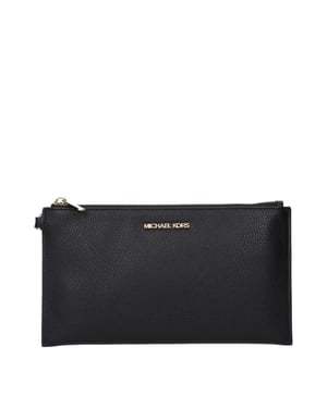 Michael Kors Zwarte Leren Clutch Tas