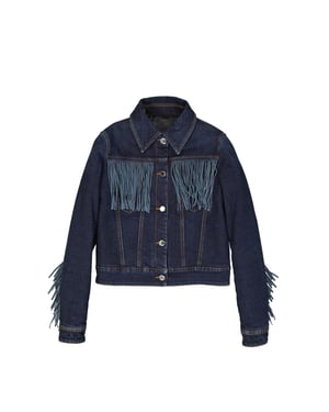 Frankie Morello Blå Bomullsdenimjacka
