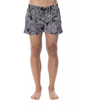 Roberto Cavalli Sport Zwarte Polyester Heren Zwemkleding