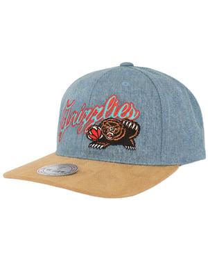Mitchell & Ness NBA Vancouver Grizzlies Denim Script Navy Cap