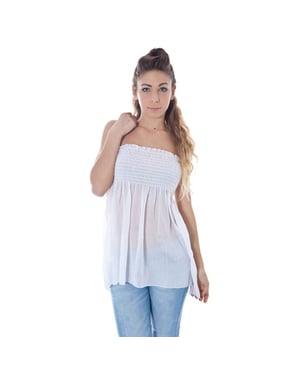 Phard Bianco Polyester Dames Intiem Tanktop