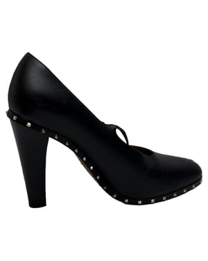 Valentino Garavani Rockstud Mary Jane pumps in zwart leer