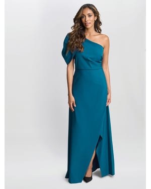 Tori One Shoulder Stretch Crepe Maxi Dress
