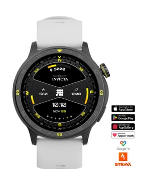 Invicta I-Tech 2 ITECH-004 Herrklocka - Smartwatch Rörlighet - Rostfritt Stål med Svart Urskiva - 45 mm