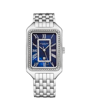 Stührling Lustra 4061 Rectangle Quartz Fashion Watch with Crystals 32mm