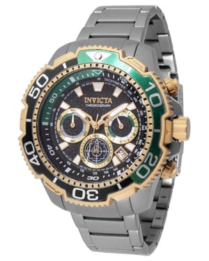 Invicta TI-22 49498 Herenhorloge - Quartz Uurwerk - Titanium met Zwart Wijzerplaat - 48 mm