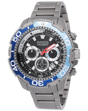 Invicta TI-22 49493 Herrklocka - Kvartsrörelse - Titan med Svart Urskiva - 48 mm