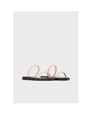 Women's Emporio Armani EA7 2-Strap Sandals in Pale Pink