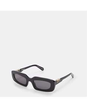 Accessories Off White Renton Rectangle Full Rim Sunglasses in Black/Dark Grey