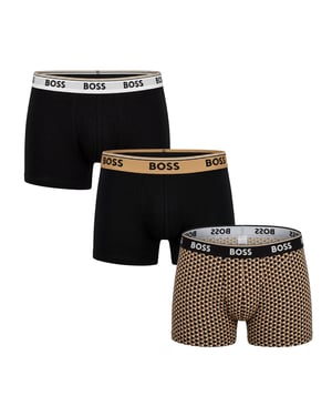 Pack med 3 herrunderkläder i bomull med resår och logotyp 50531701
