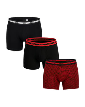 Förpackning med 3 herrboxershorts i elastisk bomull 50545674