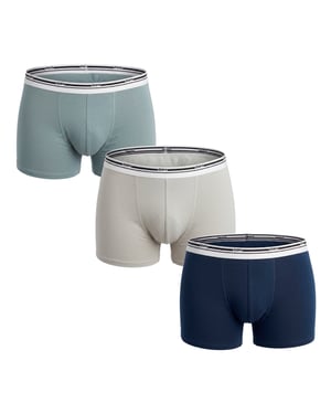 Förpackning med 3 herrboxershorts i bomull, färger D306XP