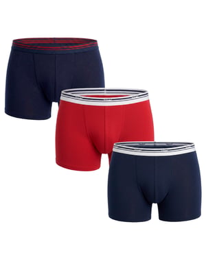 Pack 3 Herrboxershorts i Bomull Färger D306XP
