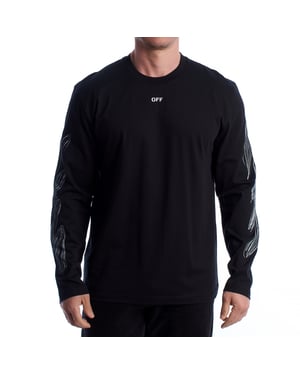 Heren Longsleeve T-shirt Scribble Diags 44MAB086G5J0051001