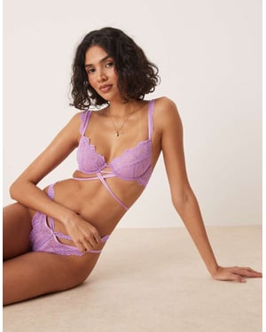 ASOS DESIGN Sabrina strapplös underklädesbehå i lila