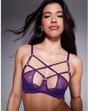 Hunkemöller Anna demi cup spetsbh i lila