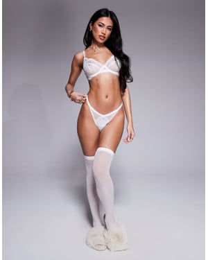 Boux Avenue Gracey stringtrosor i vitt