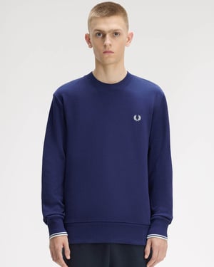 Crew Neck Sweatshirt in Dark Blue