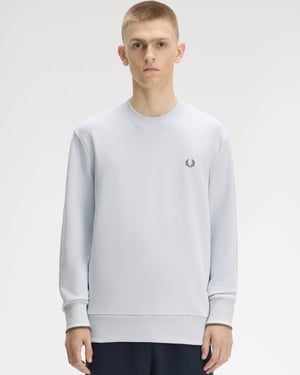 Crew Neck Sweatshirt in Light Grey