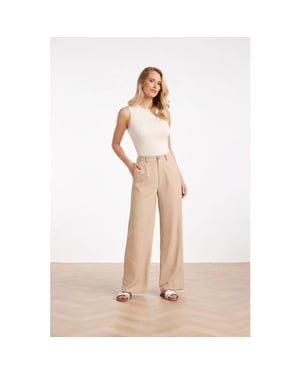 Smashed Lemon Comfortabele wide leg pantalon |