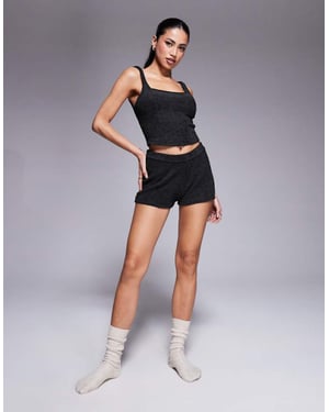 ASOS DESIGN lounge strumpbyxor pyjamashorts i svart