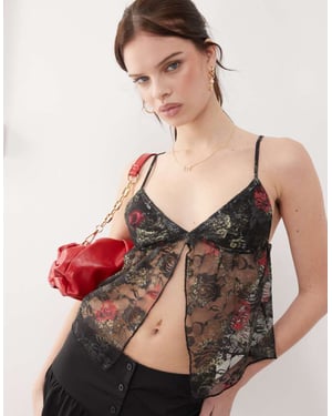Motel nukara lace top in midnight bloom